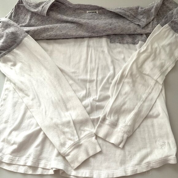 VICTORIA’S SECRET PINK LONG SLEEVE T-SHIRT PETITE RUNS BIGGER SEE MEASURMENTS - Picture 6 of 14